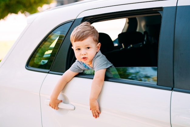 Entzückendes Baby im Auto