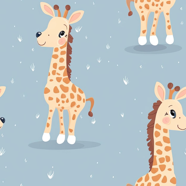 Entzückendes Giraffenbaby, das seine ersten Schritte macht