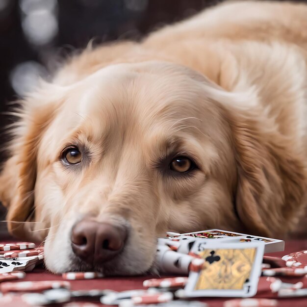 Entzückendes Golden Retriever-Innenfoto