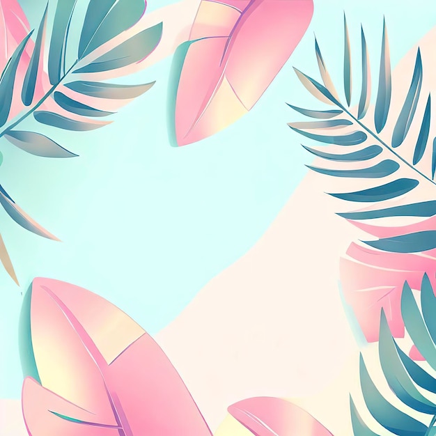 Entzückendes Hintergrunddesign mit tropischen Palmen- und Bananenblättern kann als Hintergrundbild verwendet werden