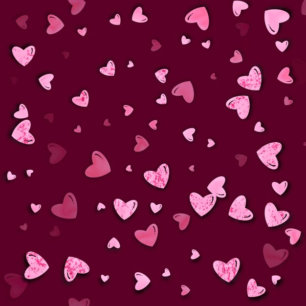 Entzückendes Valentinstag-Cartoon-Herzmuster