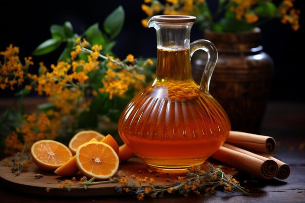 Foto entzündungsbekämpfendes elixir hochwertige frische gesunde saft-bildfotografie