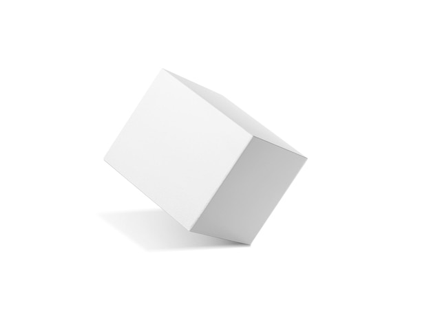 Envase en blanco Caja aislada sobre fondo blanco