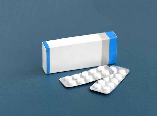 Envase de caja de medicamentos, blister de pastillas