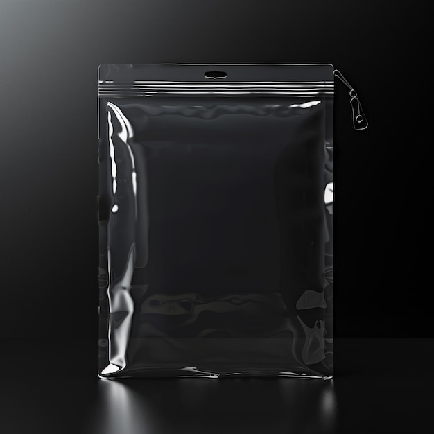 Foto envases de plástico rectangulares blancos para alimentos con fondo negro