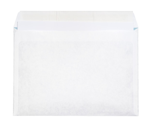 Envelope branco c isolado vista superior do fundo