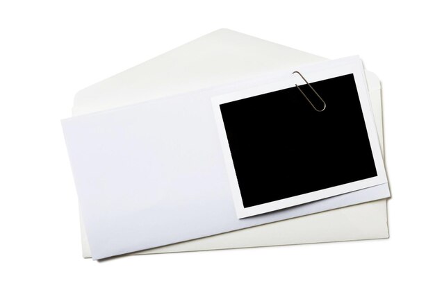 Envelope com foto em branco