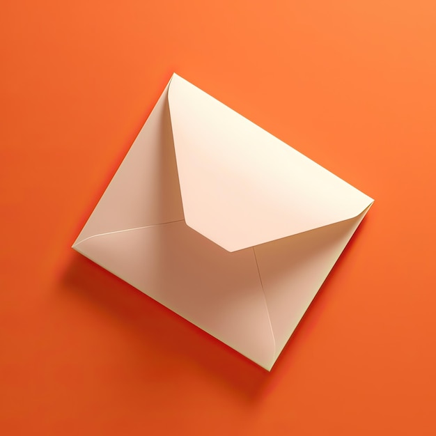 Envelope em branco fundo isolado conceito do Dia Mundial dos Correios