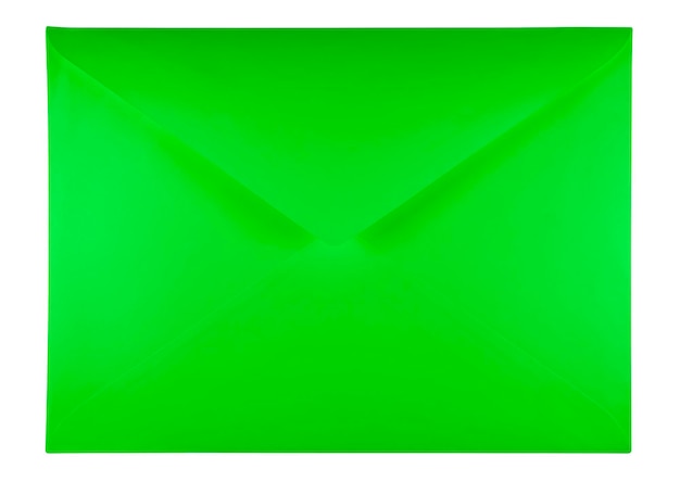 envelope em branco verde