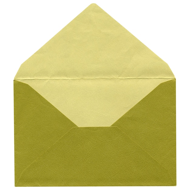 Envelope verde isolado