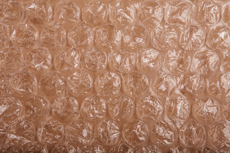 Foto envolvimento de textura de bolhas de plástico