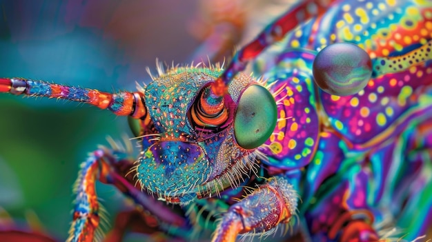Envuelto en colores vibrantes y adornado con detalles intrincados un ovipositor es una vista impresionante