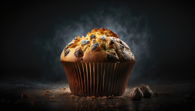 Epic Muffin Fast Food Product Shot IA generativa
