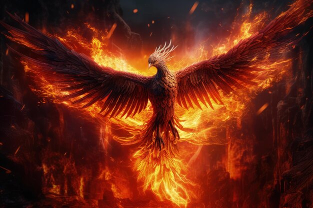 Epic Phoenix Fire Rebirth Power IA generativa