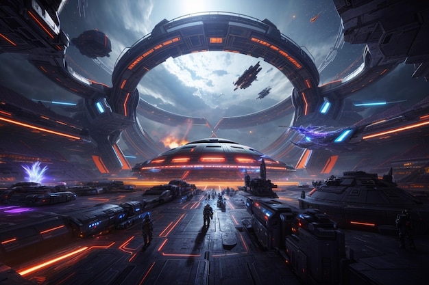 Epic SciFi Arena-Gaming-Wallpaper