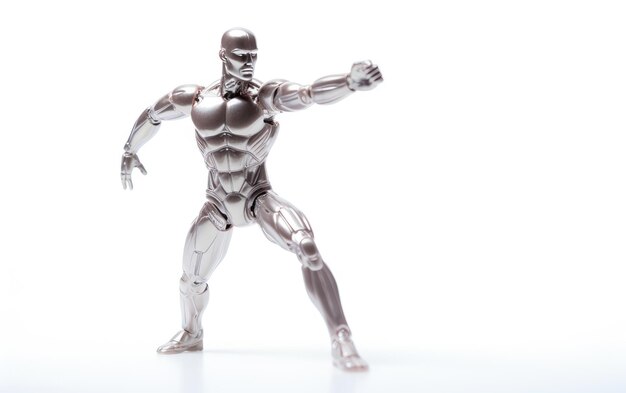 EpicPose DisplayVista Dynamische Actionfigur Präsentation isoliert auf weißem Hintergrund