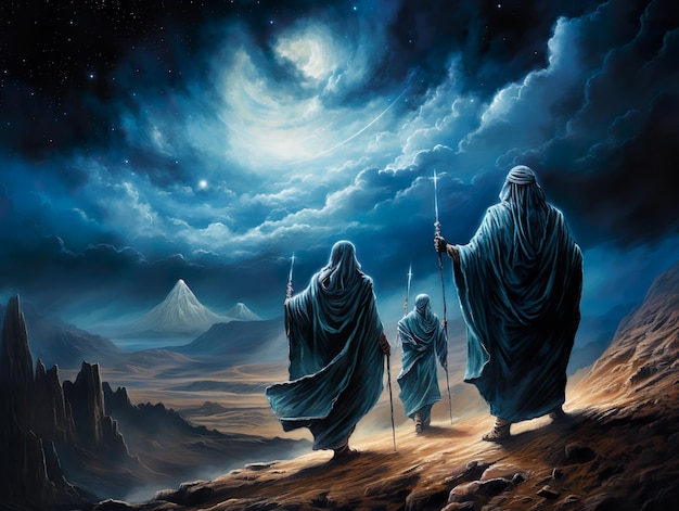 Epiphanie der drei Könige in der Wüste