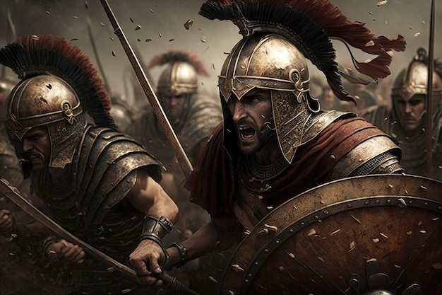 Epische antike römische Kriegsführung im großen Maßstab