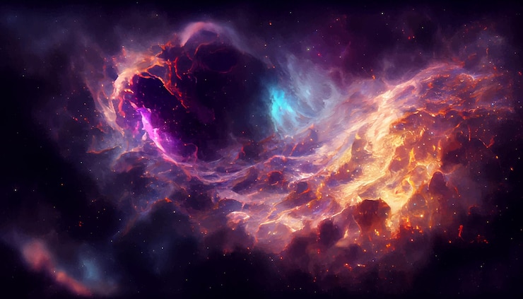 Foto epische realistische galaxieillustration des weltraums
