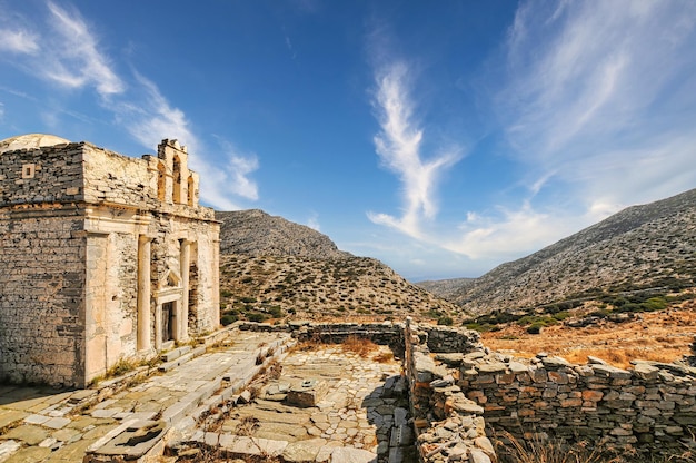 Episkopi en la isla Grecia de Sikinos