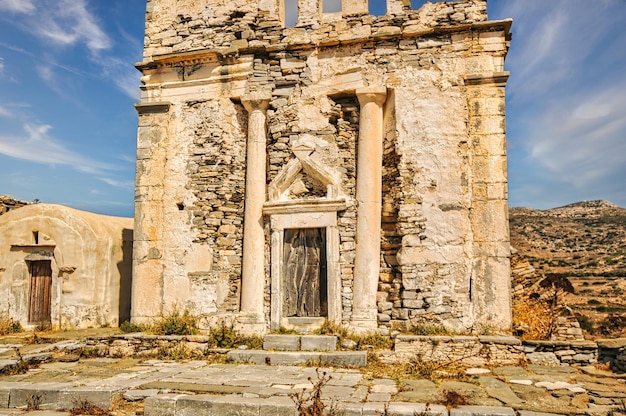 Foto episkopi en la isla grecia de sikinos