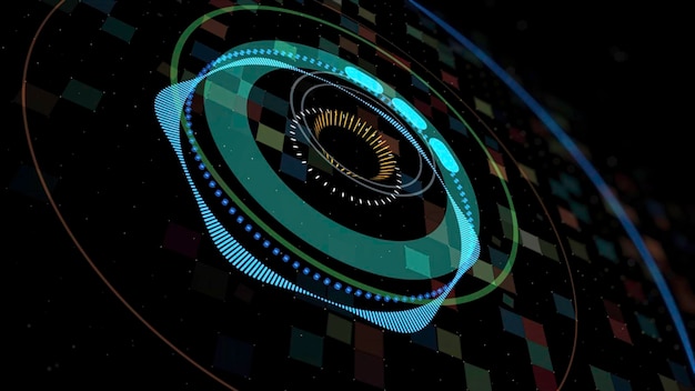 Equalizador abstracto arte de fondo y concepto de música animación colorido ritmo de bajo movimiento futurista