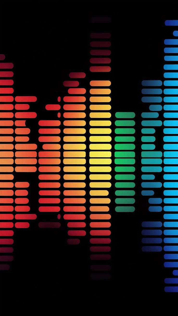 Foto equalizador de ondas sonoras adequado para fundo de cartaz ou etc. design de ondas de som de música isolado