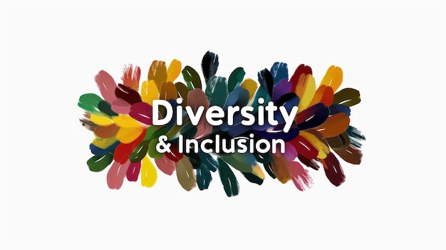 Equidad de diversidad y concepto de inclusión DEIB Diseño abstracto colorido con inclusión de diversidad Texto
