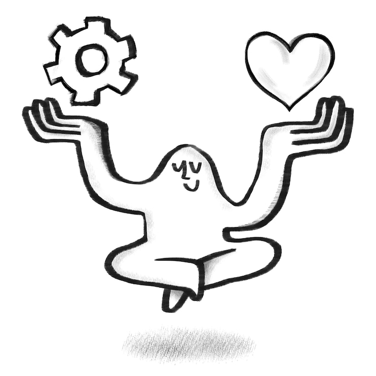 Foto equilibrio entre la vida laboral y la vida personal png dibujos animados con fondo transparente