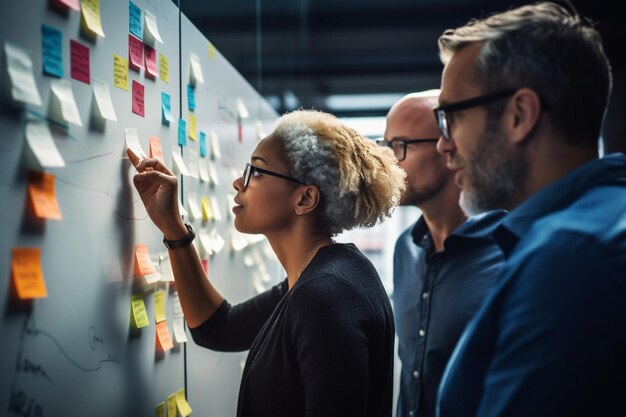 Foto equipa de empreendedores a trabalhar num projecto de arranque