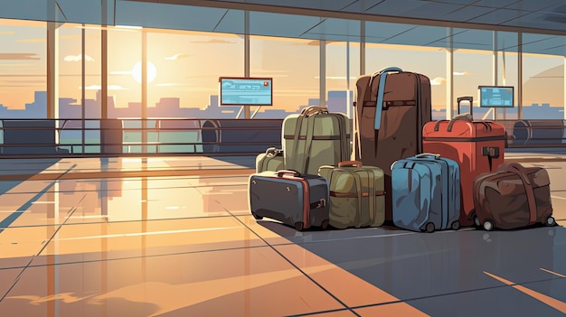 El equipaje y las maletas en el aeropuerto generaron arte