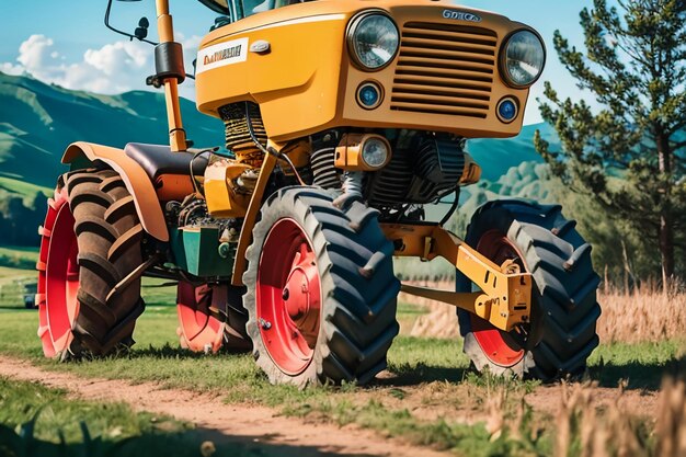 Foto equipamento agrícola mecanizado papel de parede de fundo