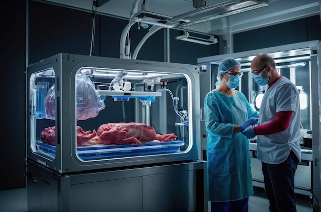 Foto equipamento avançado de bioimpressão em um laboratório