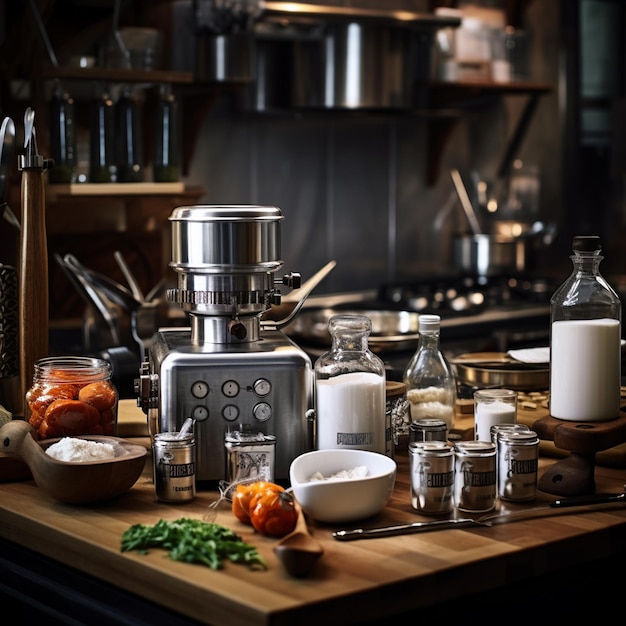 equipamento de cozinha de foto no balcão da cozinha