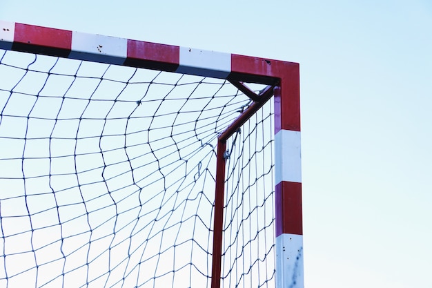 Foto equipamento de esporte para gol de futebol de rua