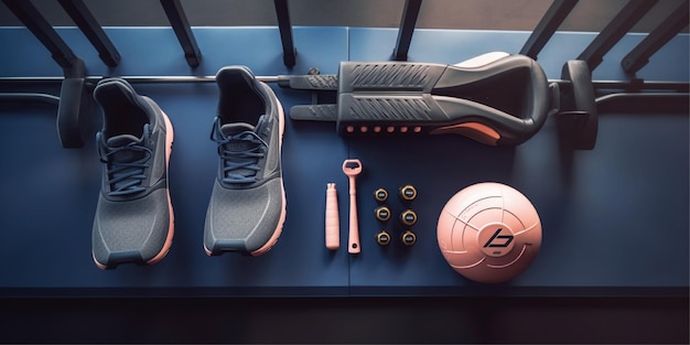 Foto equipamento de fitness pesos de mão e acessórios de dumbbells