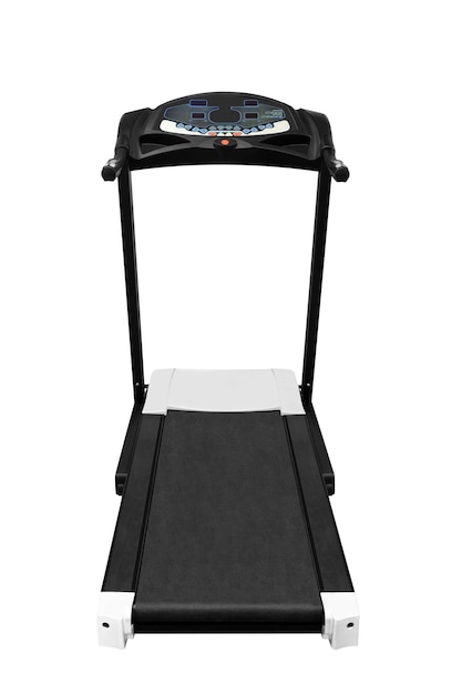 Equipamento de treadmill isolado em fundo branco