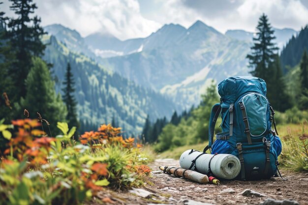 Equipamento de turismo de montanha pólos de mochila tapete de dormir