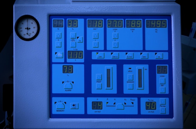 Foto equipamento médico especial em uma clínica moderna em close-up
