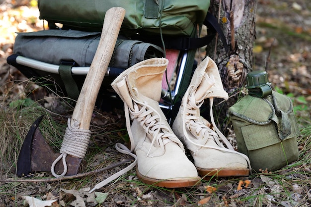 Equipamento turístico na floresta