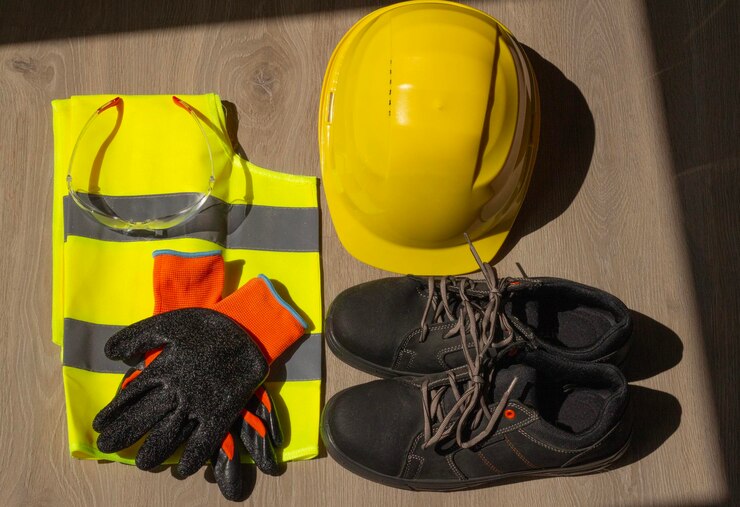 Foto equipamentos de proteção individual no trabalho e na construção
