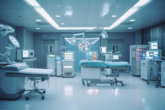 Equipamentos e dispositivos médicos na sala cirúrgica generative ai