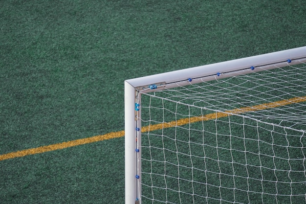 equipamentos esportivos de gol de futebol no estádio