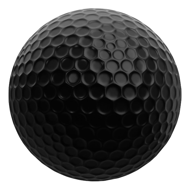Equipamiento deportivo de pelota de oro Ilustración de renderizado 3D aislada en fondo blanco