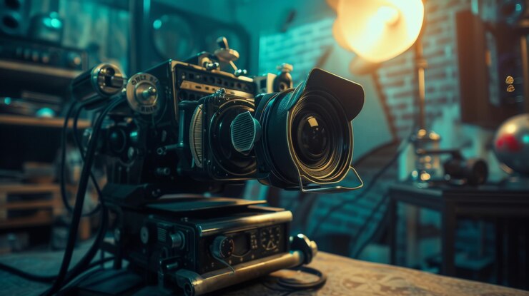 Equipamiento para la realización de películas fondos de escritorio aspecto de cartel de estilo retro fotografía cinematográfica