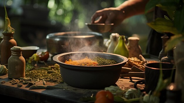 Equipe de culinária tailandesa, equipe orgulhosa ao seu serviço