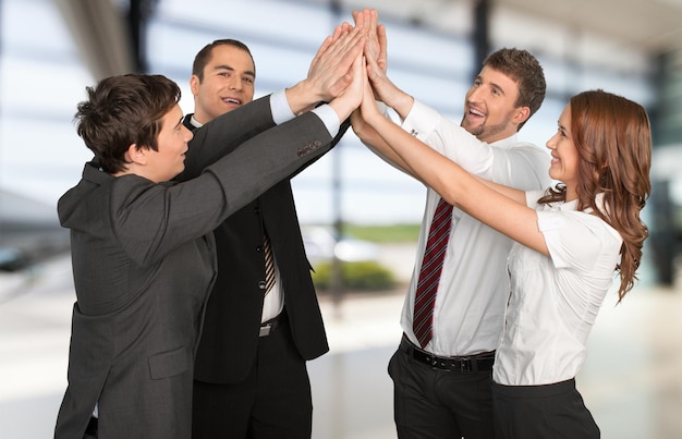 Foto equipe de negócios confiante