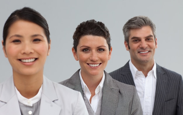 Equipe de negócios internacionais em linha