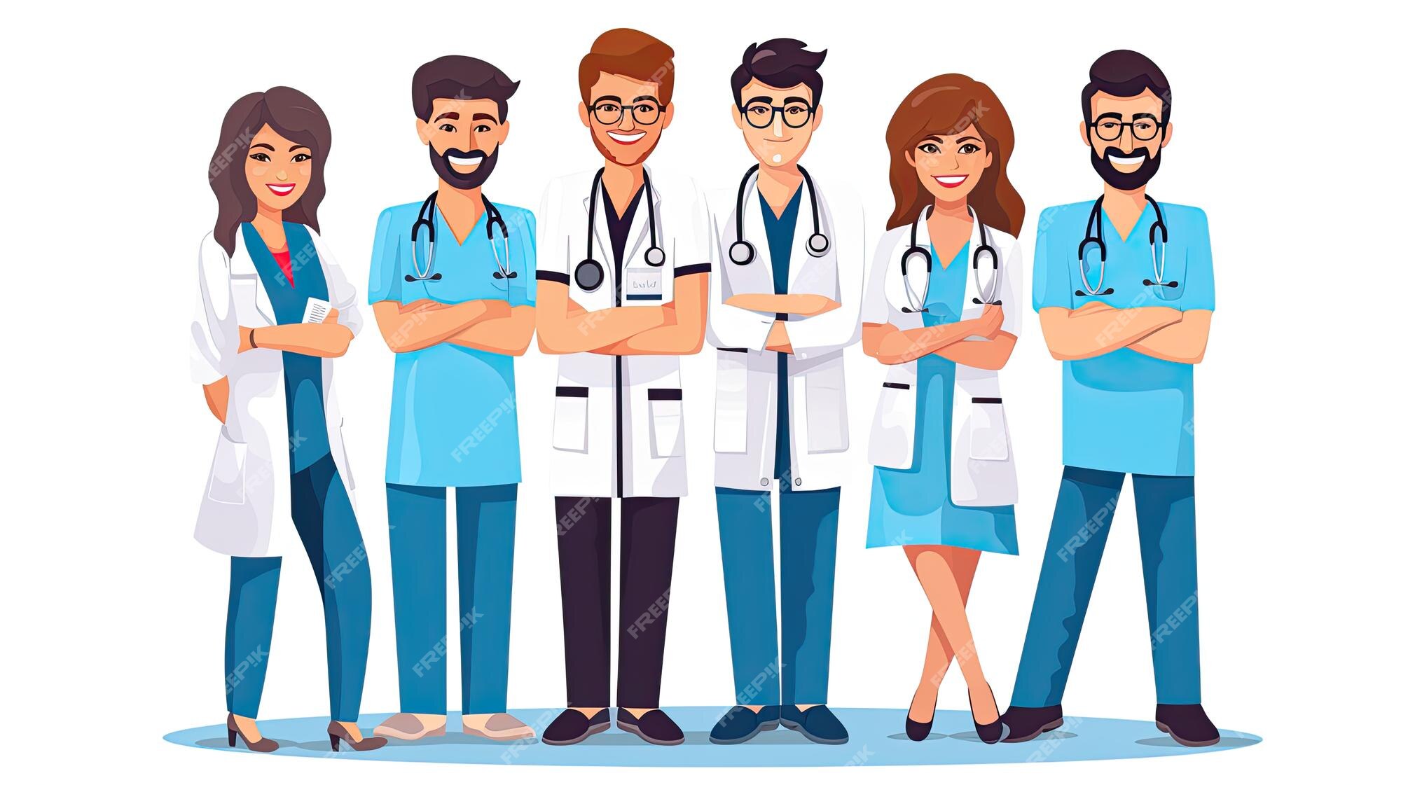 Vetores de Equipe Médica Cirurgiões Com Aventais Cirúrgicos Personagens De  Desenhos Animados Vetor e mais imagens de Adulto - iStock