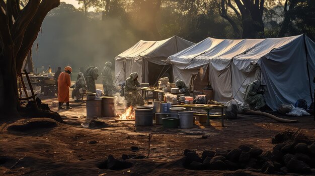 Equipes médicas do surto de Ebola em vilas africanas respondem